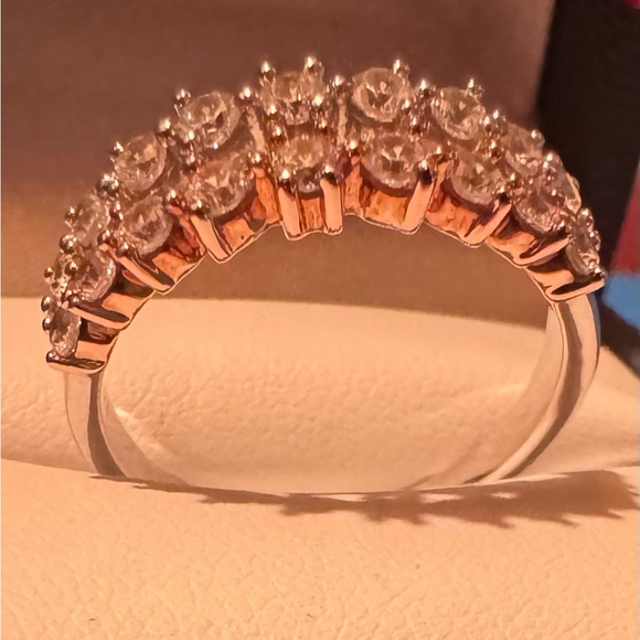 BELLA LUCE(R) 1.66CTW DIAMOND SIMULANT RHODIUM OVER STERLING SILVER AND 14k RG - Picture 5 of 5